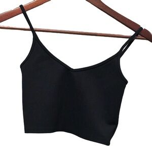Sunday Best Aritzia Women's Spaghetti Strap Crop Tank in Black Size XS EUC